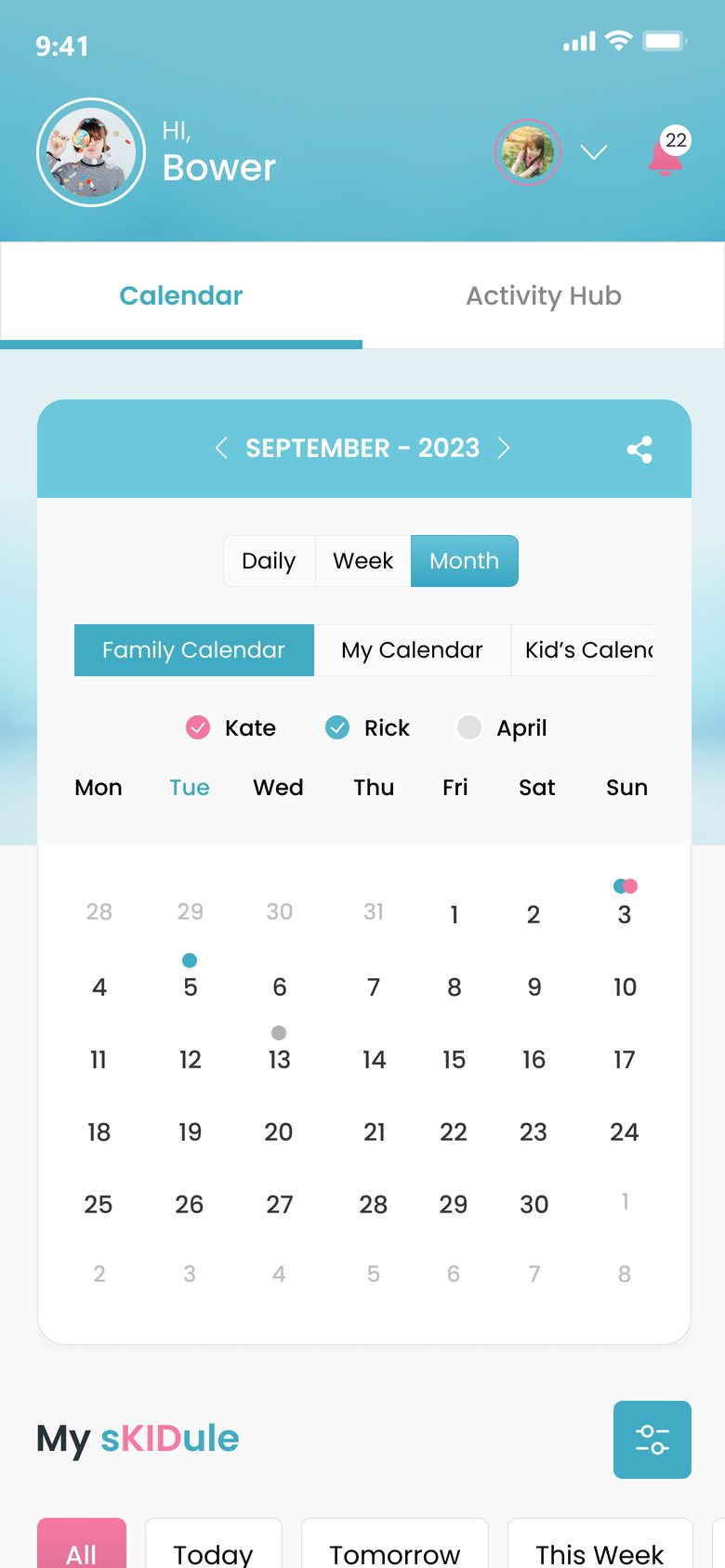 Calendar — month view