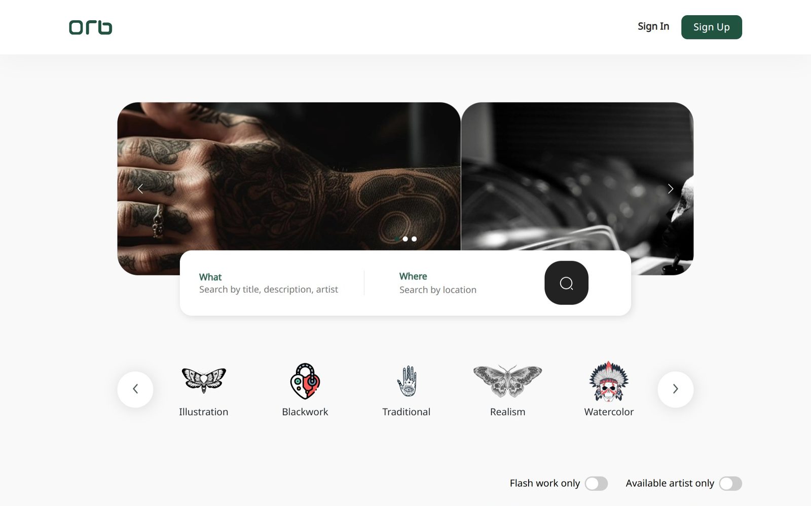 Home — search by what and where